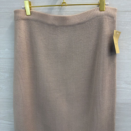 Jeanne Pierre Brown Knit Sweater Skirt Large