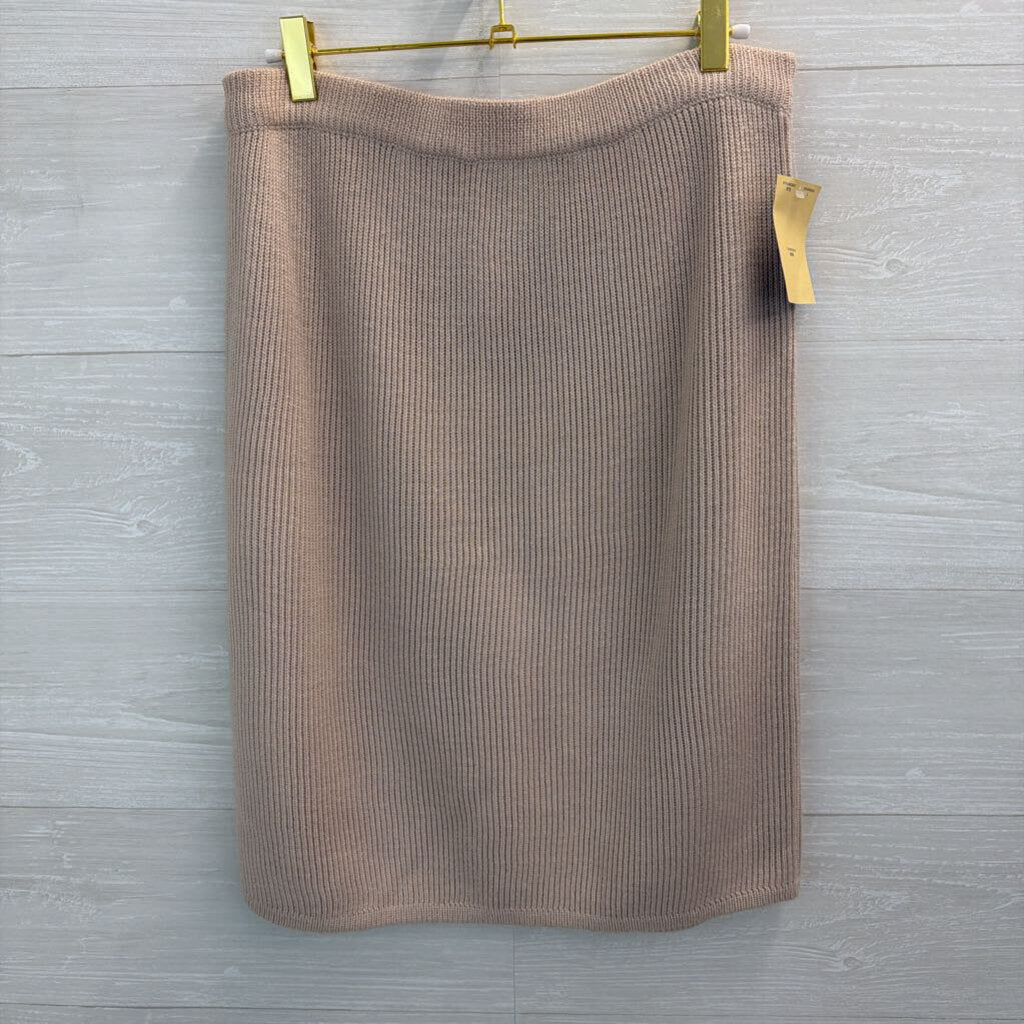 Jeanne Pierre Brown Knit Sweater Skirt Large
