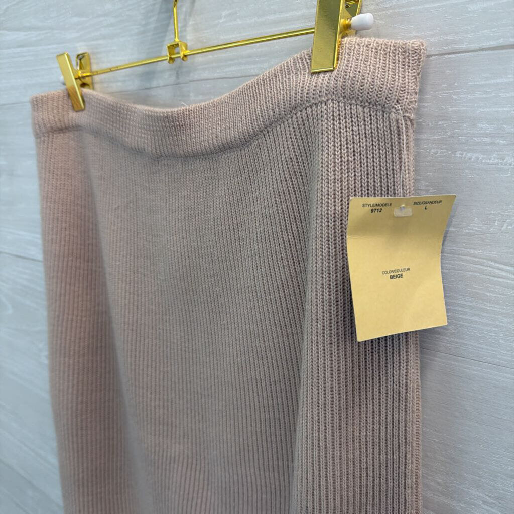 Jeanne Pierre Brown Knit Sweater Skirt Large