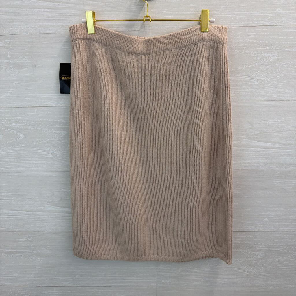 Jeanne Pierre Brown Knit Sweater Skirt Large