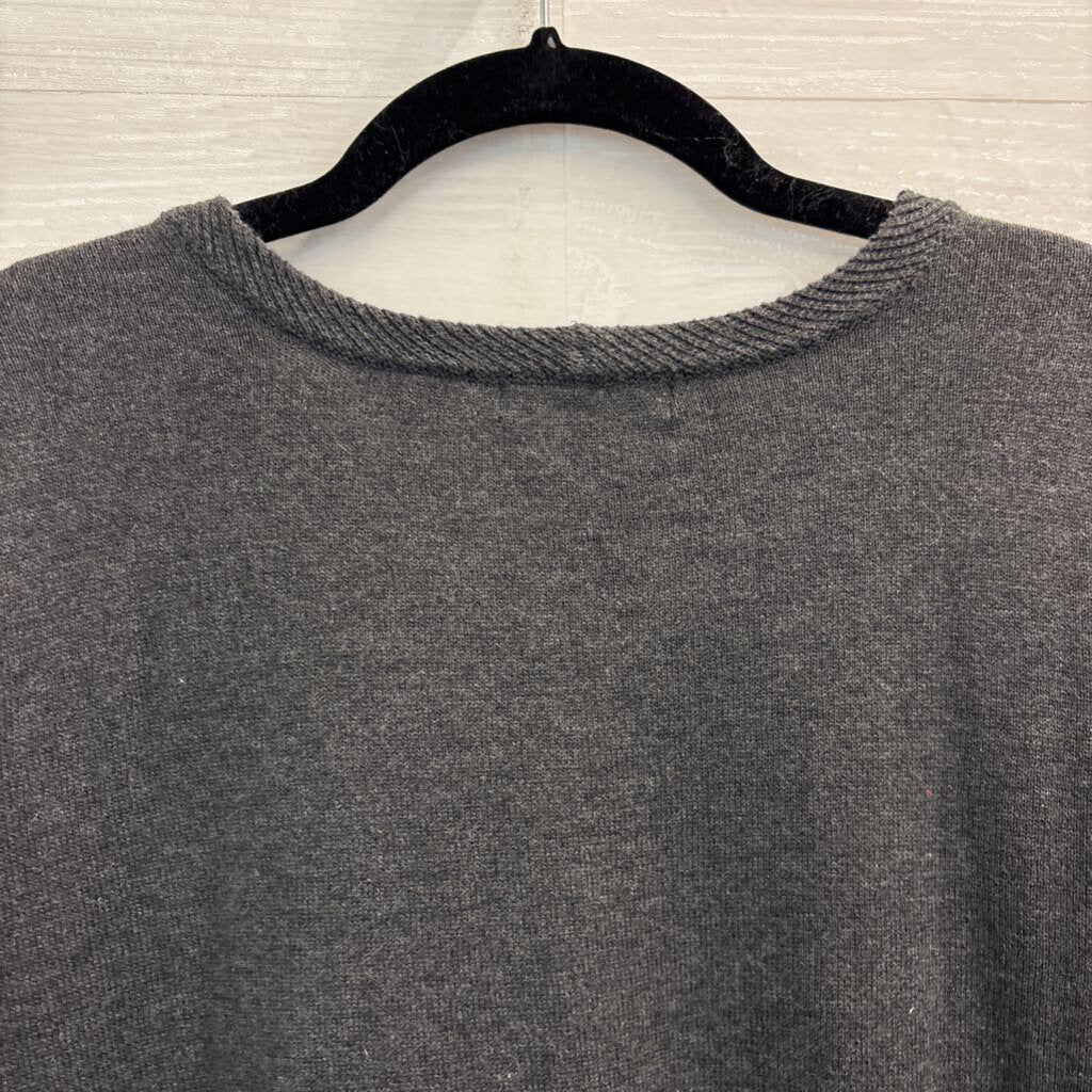 Jeanne Pierre Grey Long Sleeve Top 1X