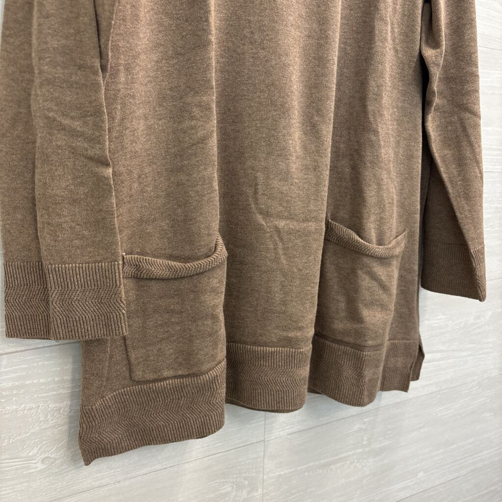 Jeanne Pierre Brown Long Sleeve Top 1X