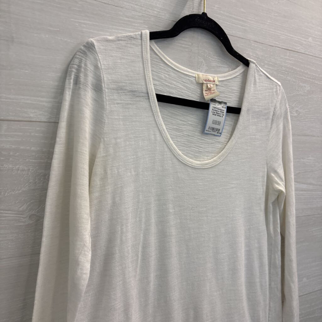 Sundance White Long Sleeve Top Small