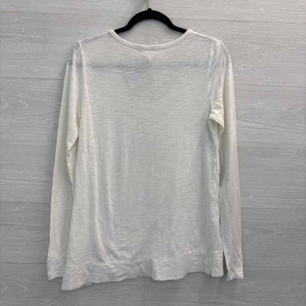 Sundance White Long Sleeve Top Small