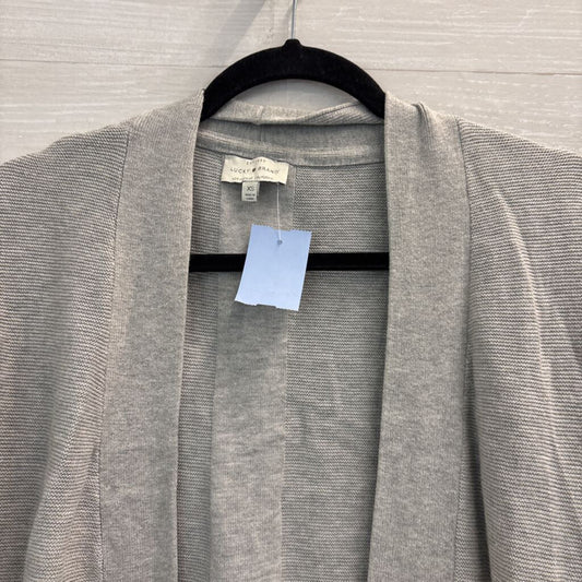 Lucky Brand Grey Knit Open Front Sweater Extra Small