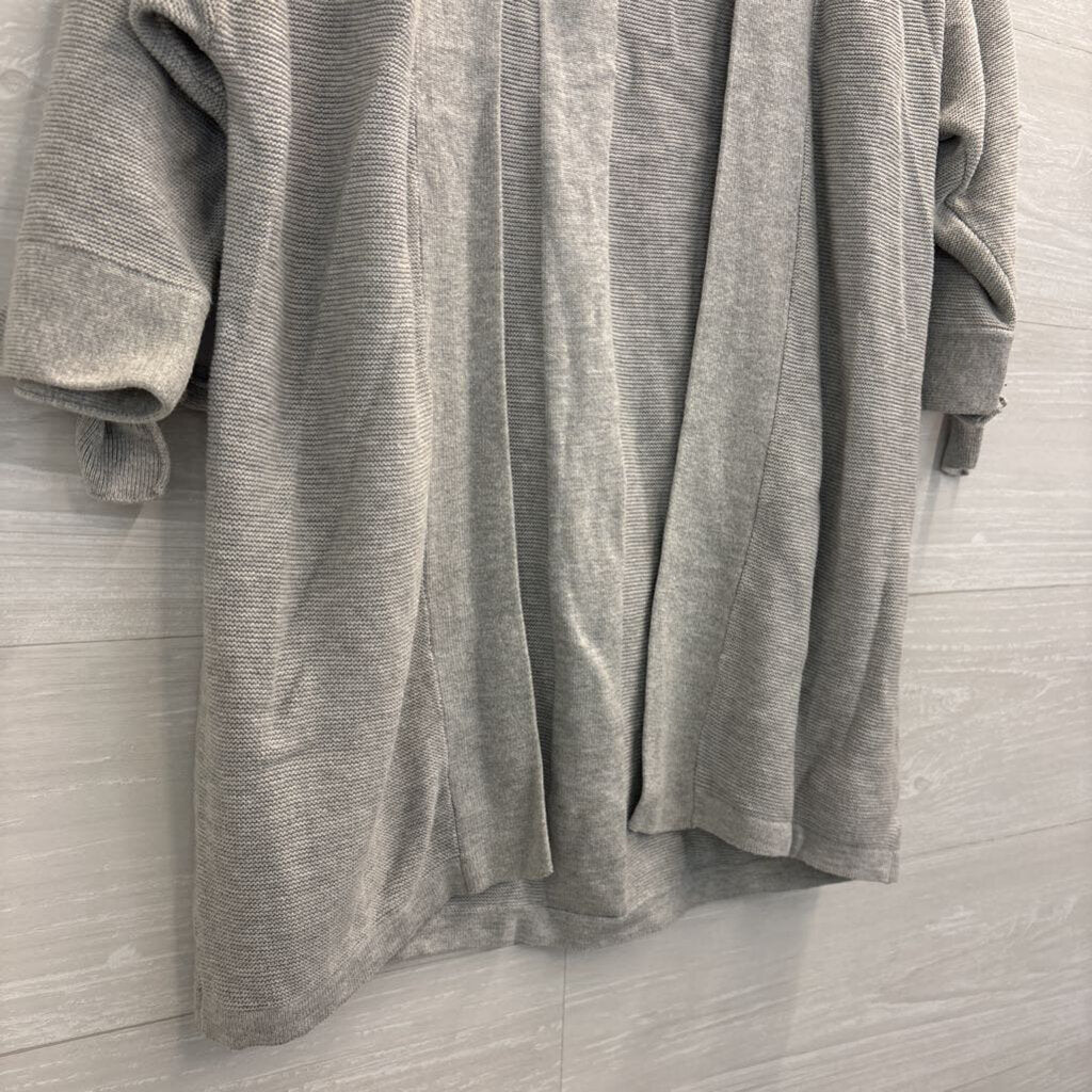 Lucky Brand Grey Knit Open Front Sweater Extra Small