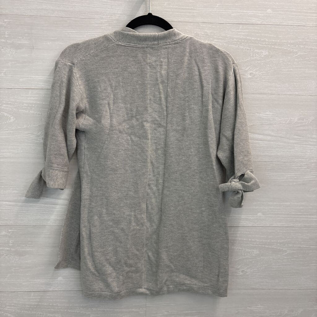 Lucky Brand Grey Knit Open Front Sweater Extra Small