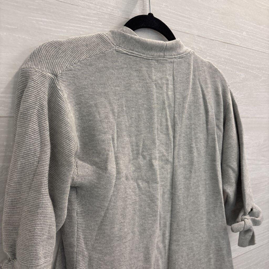 Lucky Brand Grey Knit Open Front Sweater Extra Small