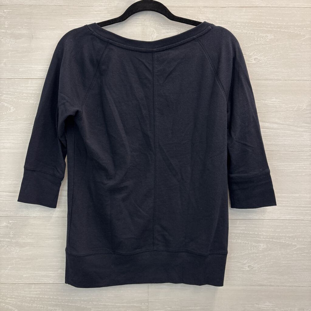 Banana Republic Black Embellished Long Sleeve Top Extra Small