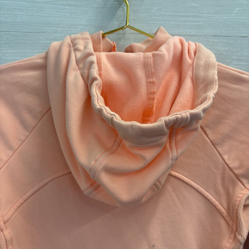 Athleta Peach Pink Long Sleeve Zip Up Hooded Jacket Extra Small