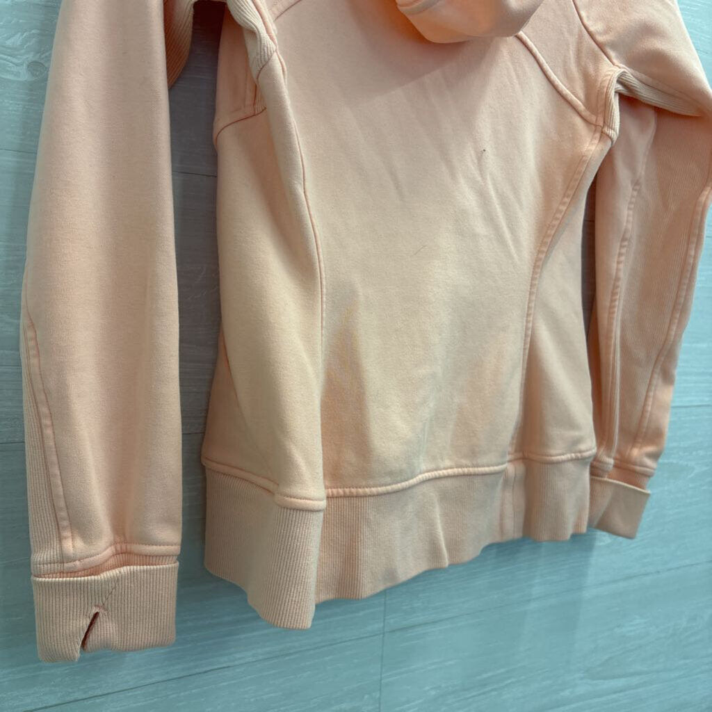 Athleta Peach Pink Long Sleeve Zip Up Hooded Jacket Extra Small