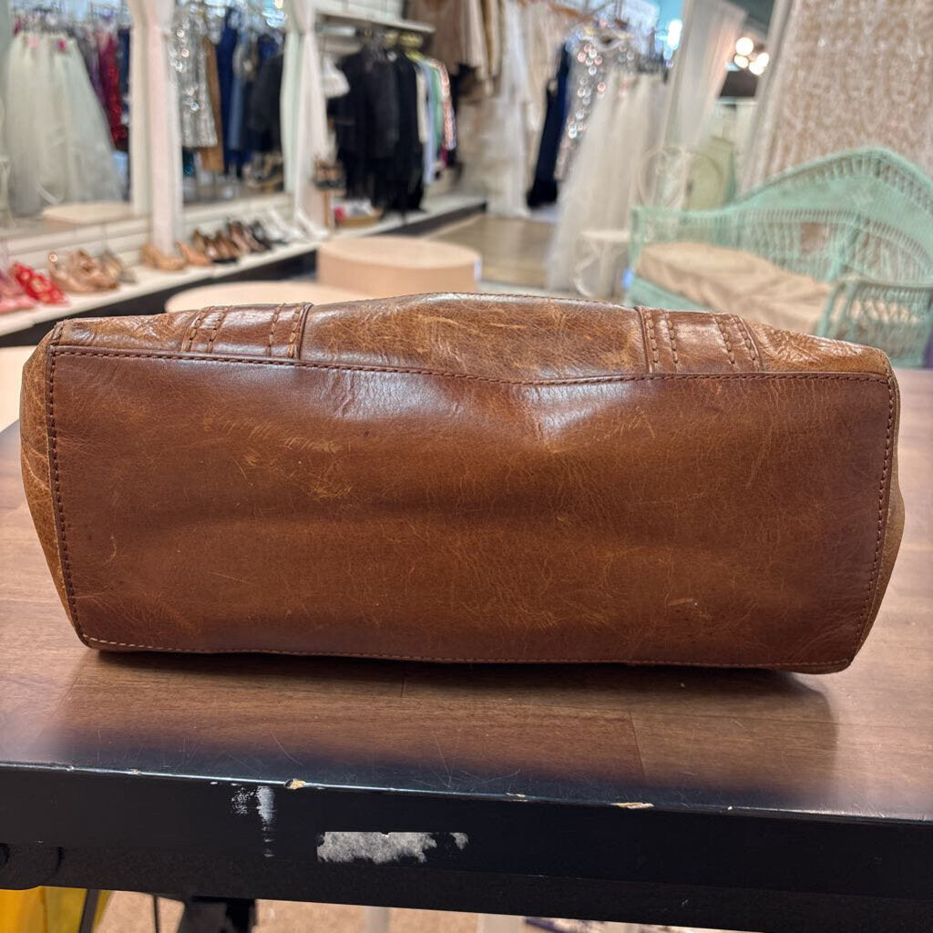 Frye Brown Leather Melissa Tote Purse
