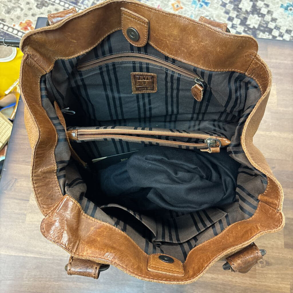 Frye Brown Leather Melissa Tote Purse