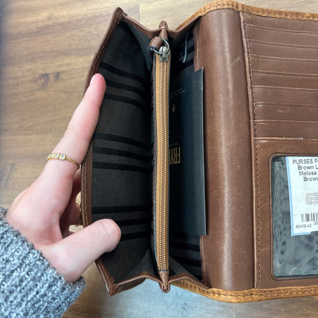Frye Brown Leather Melissa Wallet