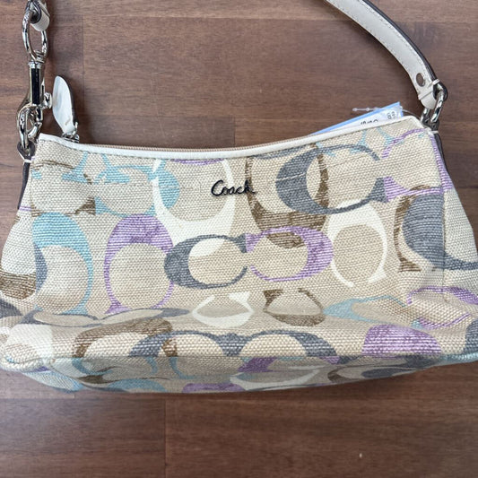 Coach Beige/ Multi Signature Print Mini Shoulder Bag