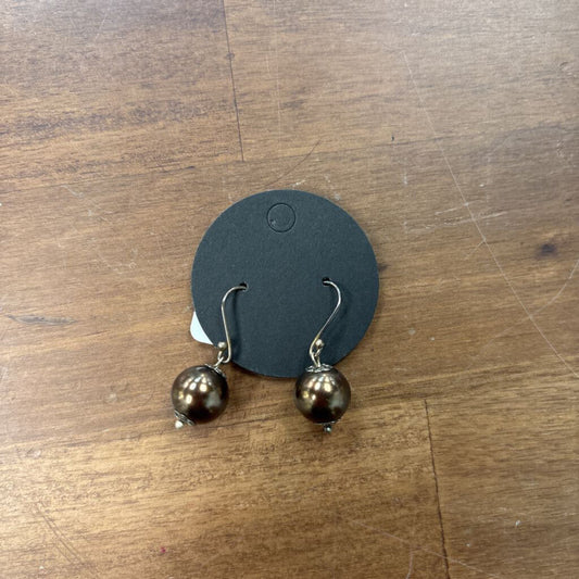 Bronze Beaded Ball Drop Earrings
