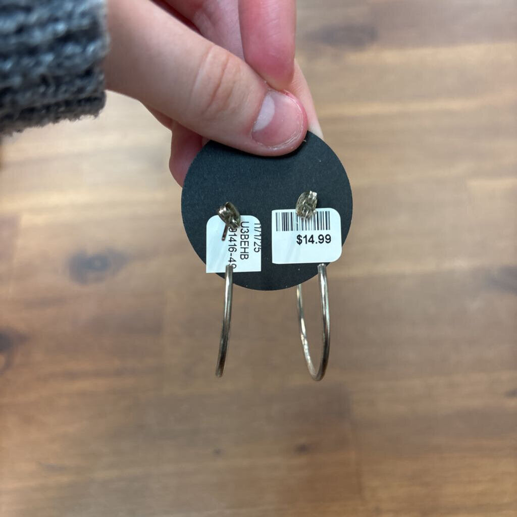 Sterling Silver Half Hoop Earrings