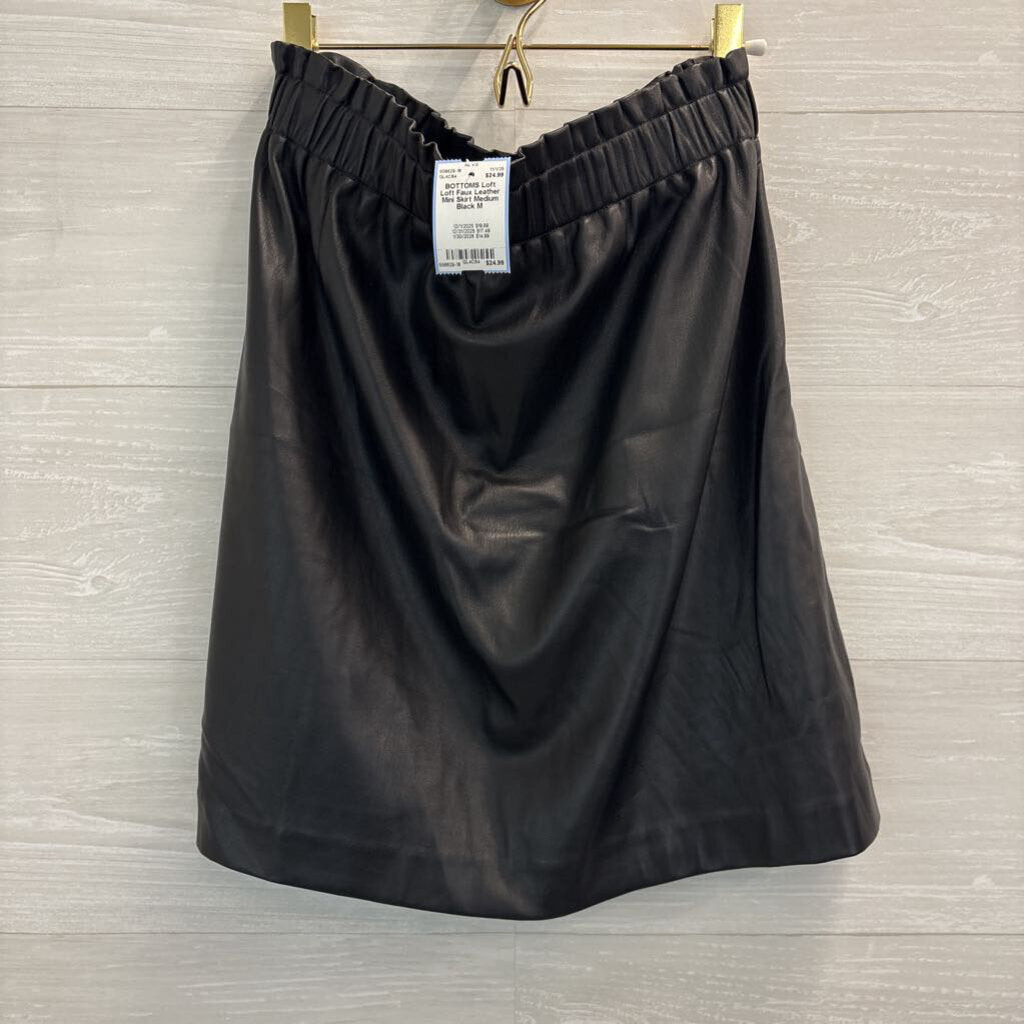 Loft Faux Leather Mini Skirt Medium