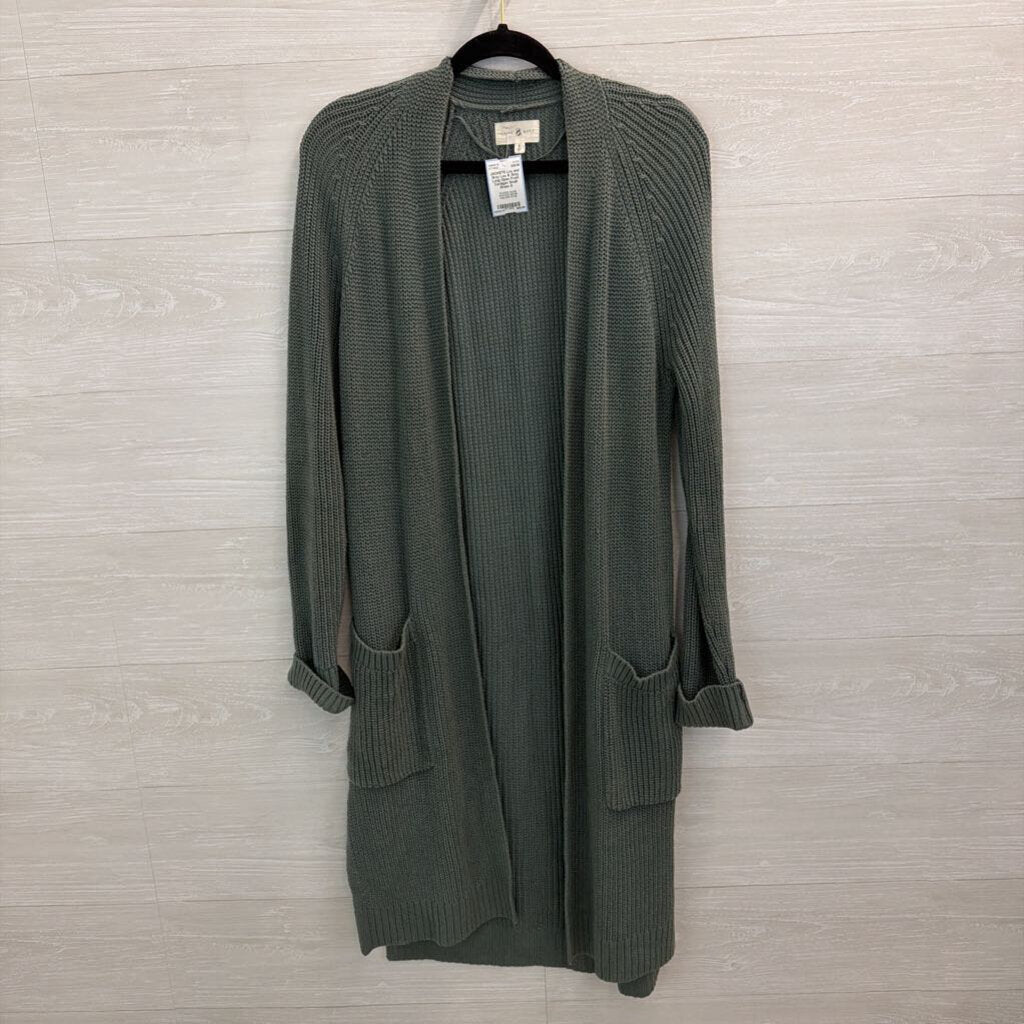 Lou & Grey Long Open Front Cardigan Small