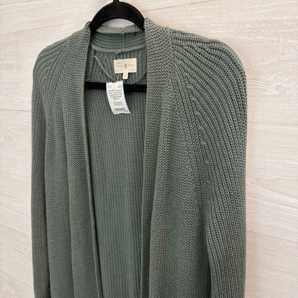 Lou & Grey Long Open Front Cardigan Small
