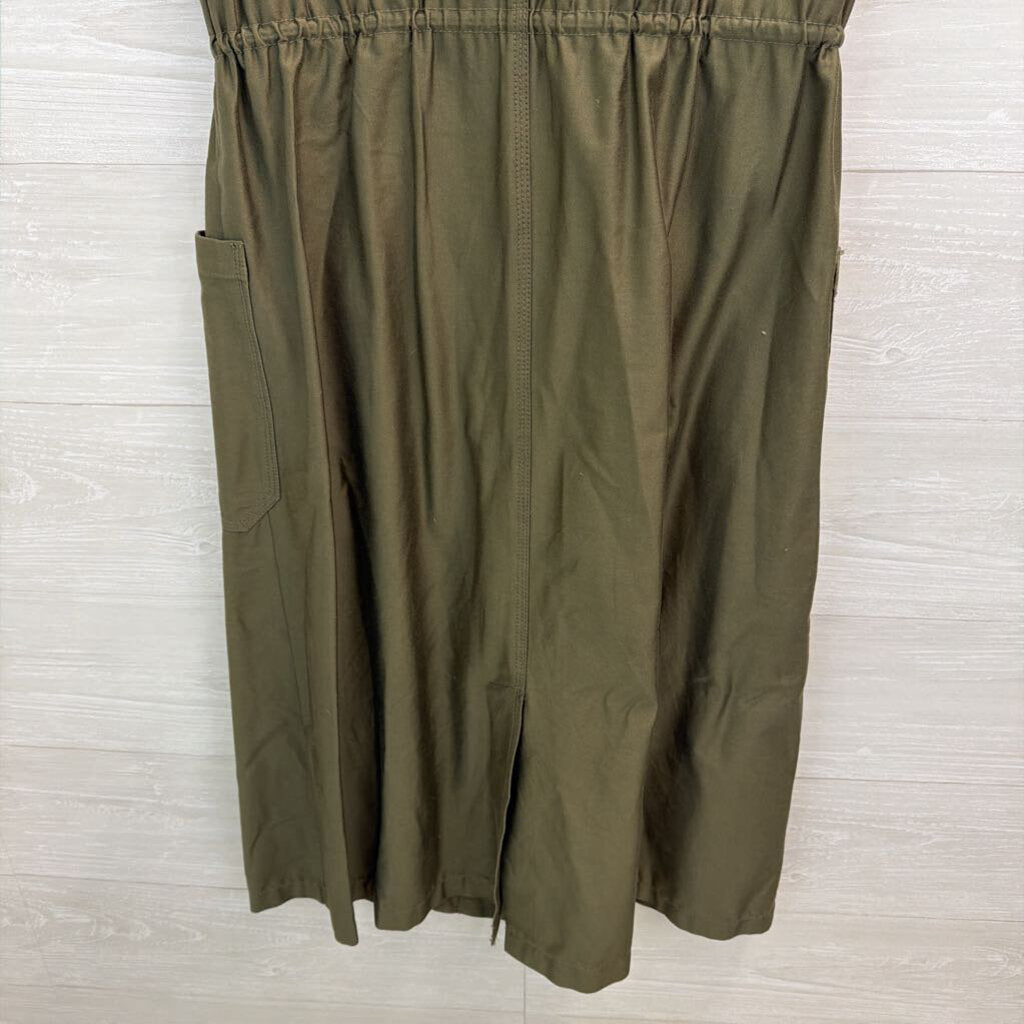 Calvin Klein Button Front Cinched Waist Dress Medium