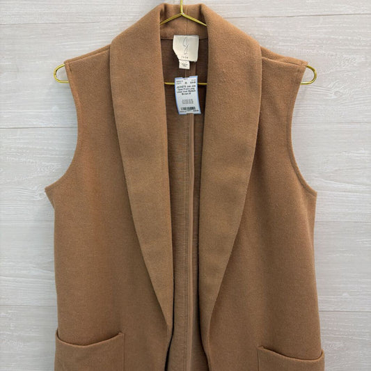 Joie Open Front Long Lined Vest Medium