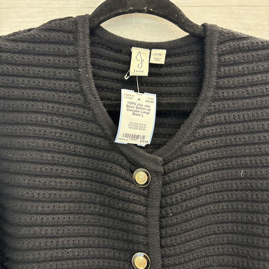 Joie Black Button Up Sweater Large