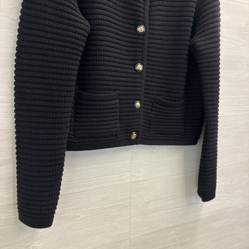 Joie Black Button Up Sweater Large