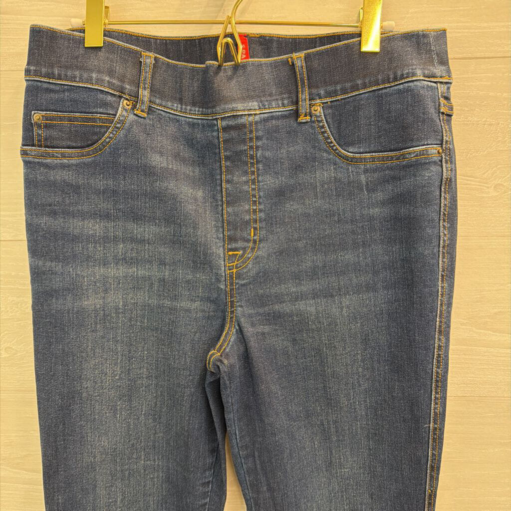 Spanx Dark Wash Flare Denim Leggings Large