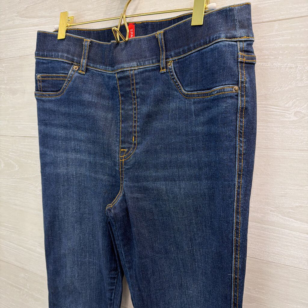 Spanx Dark Wash Flare Denim Leggings Large