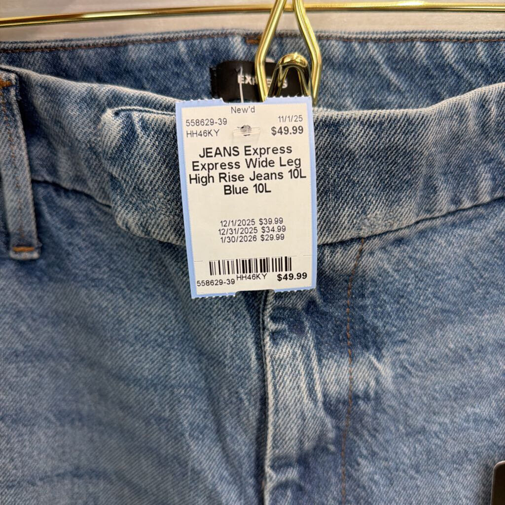 Express Wide Leg High Rise Jeans 10L