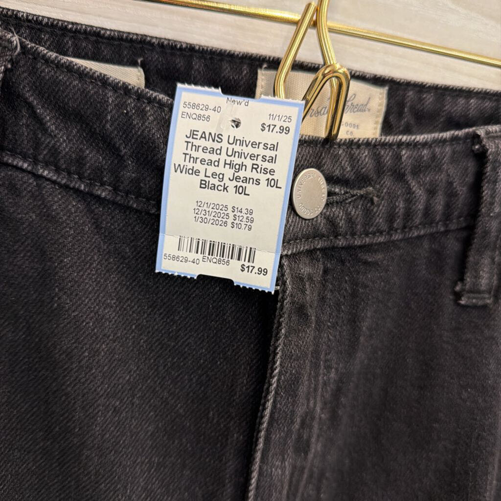 Universal Thread High Rise Wide Leg Jeans 10L