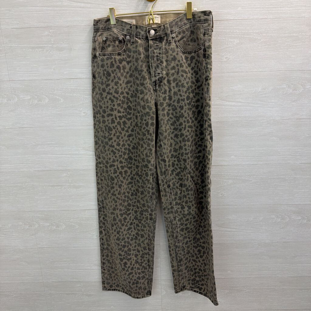 Universal Thread Mid Rise 90s Baggy Cheetah Print Jeans 6