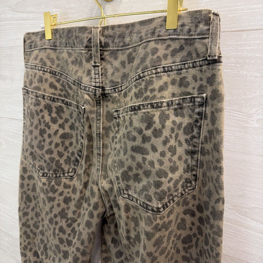 Universal Thread Mid Rise 90s Baggy Cheetah Print Jeans 6