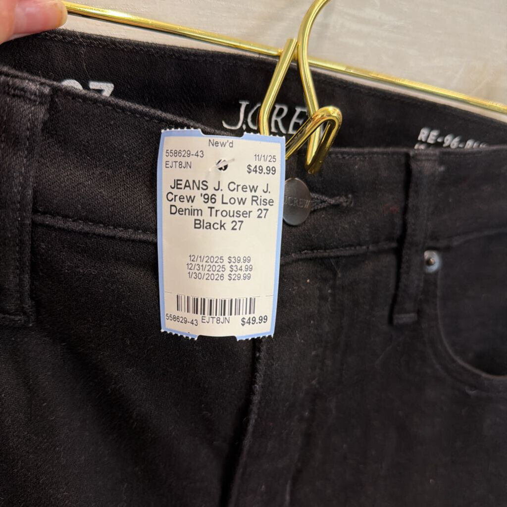 J. Crew '96 Low Rise Denim Trouser 27