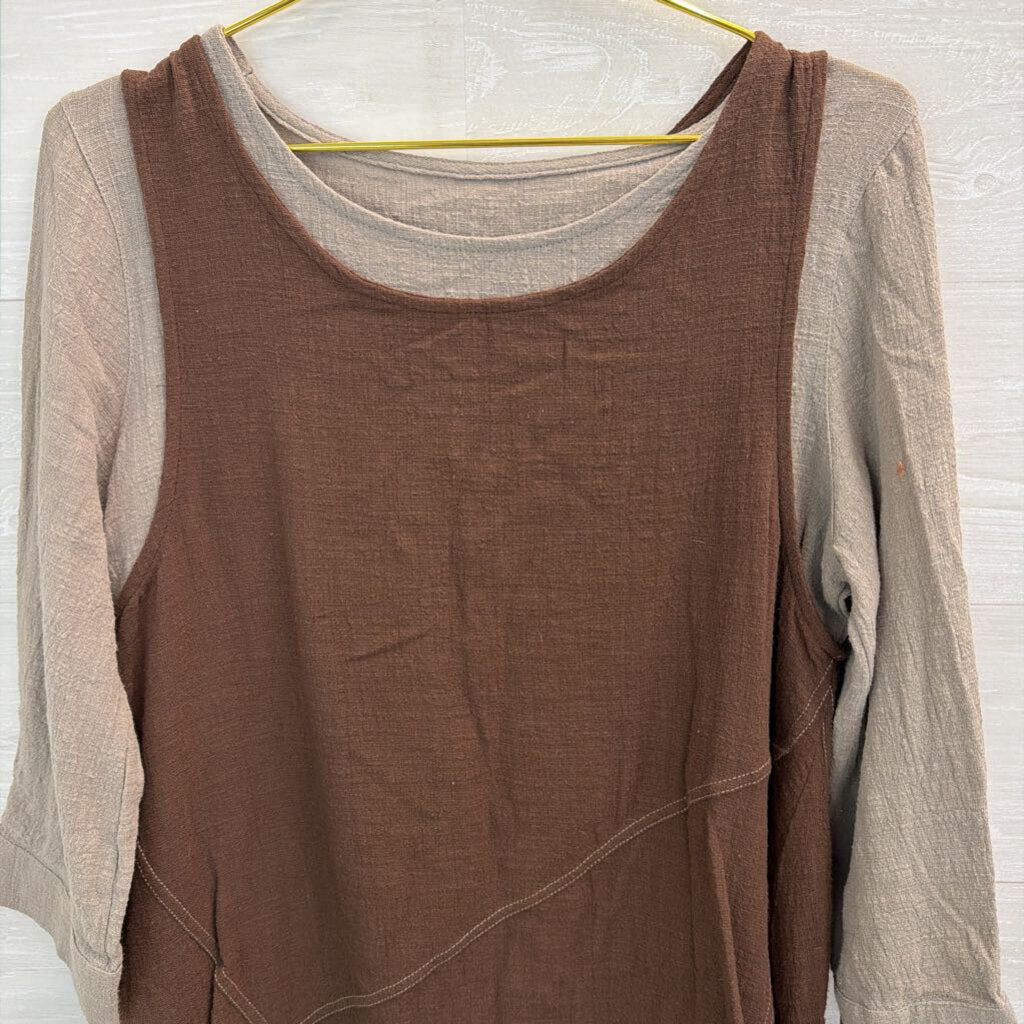 Paisley Vine Layered Tunic Top Small