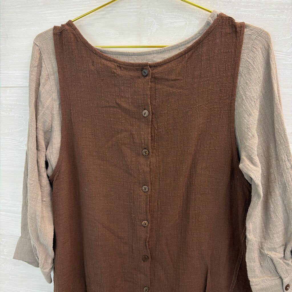 Paisley Vine Layered Tunic Top Small