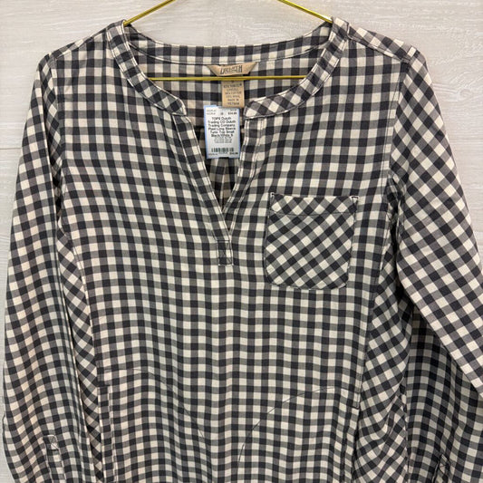 Duluth Trading Company Plaid Long Sleeve Tunic Top Small