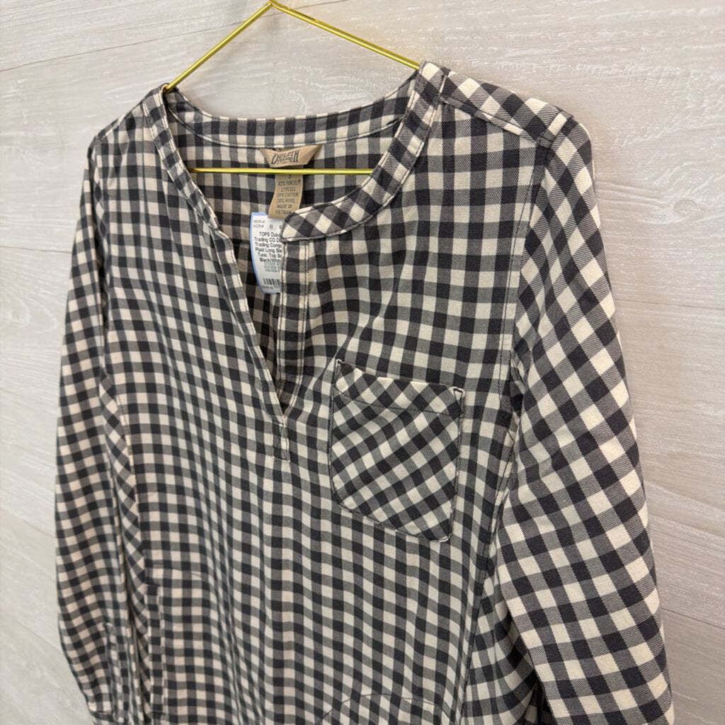 Duluth Trading Company Plaid Long Sleeve Tunic Top Small