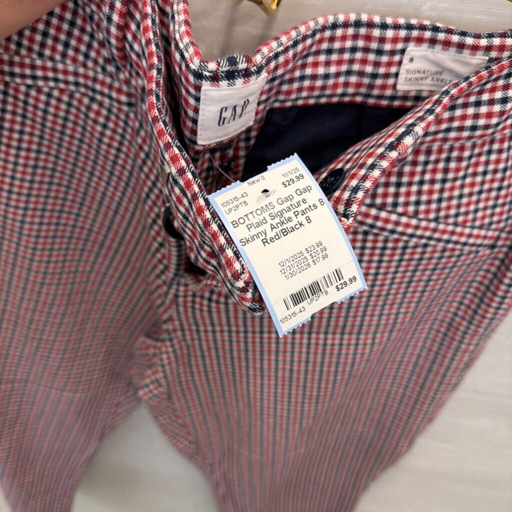 Gap Plaid Signature Skinny Ankle Pants 8