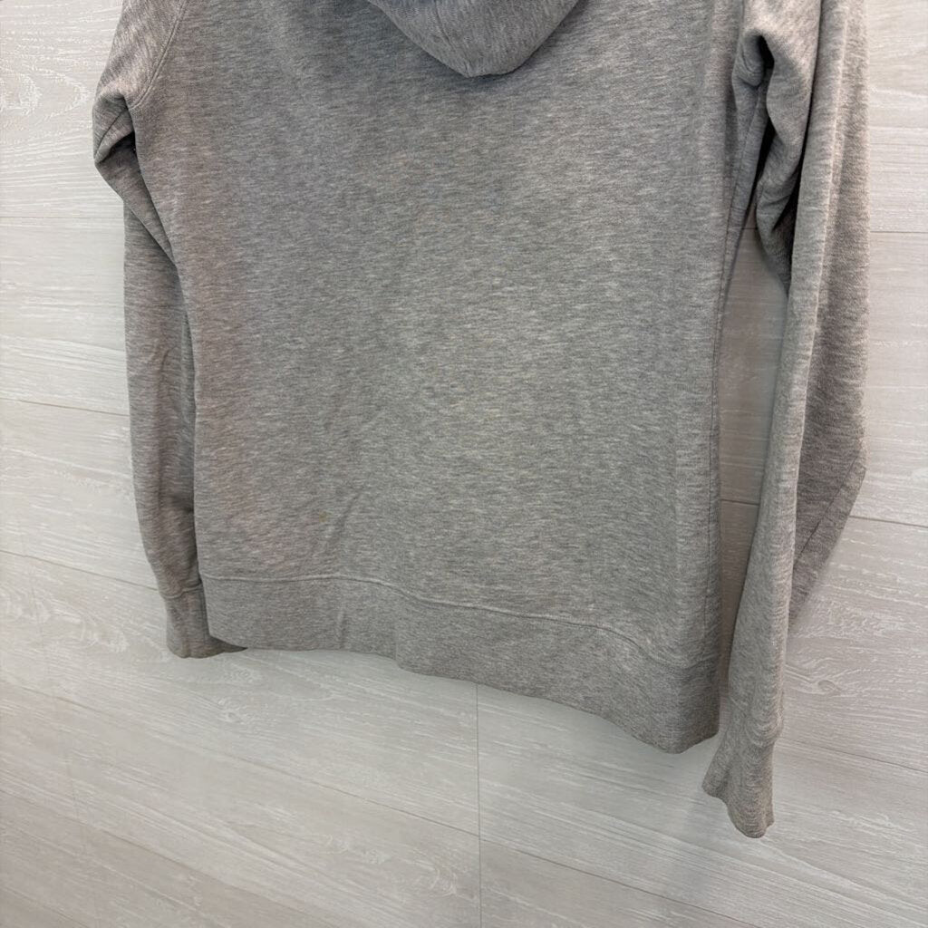 The North Face Grey/ Pink Logo Zip Up Hoodie Small