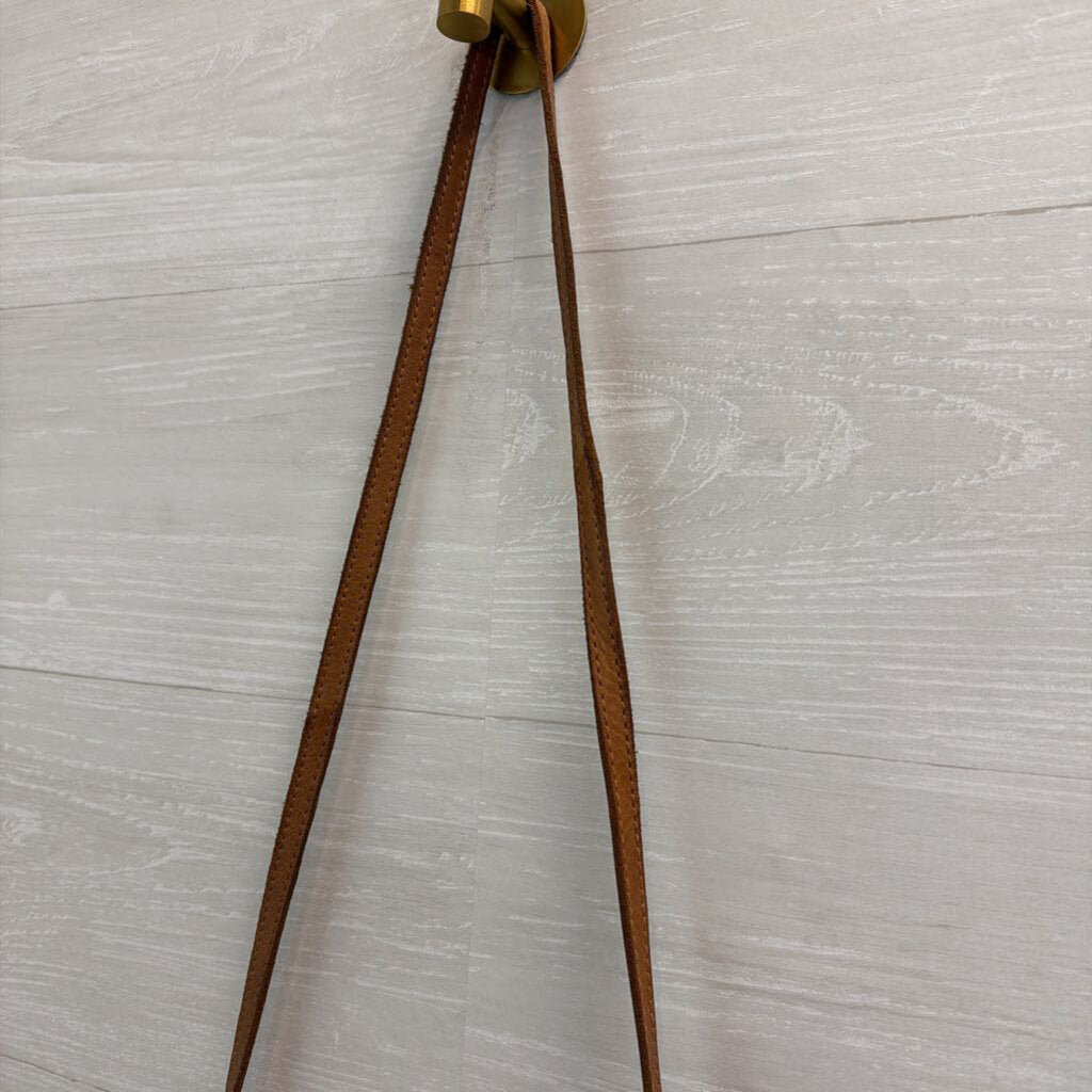 Margot Brown Woven Leather Small Crossbody Purse