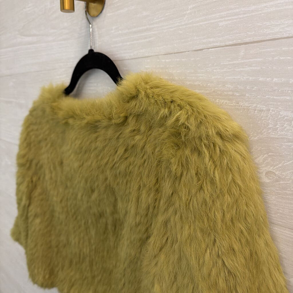 Valerie Stevens Green Fur Cropped Jacket Small/ Medium
