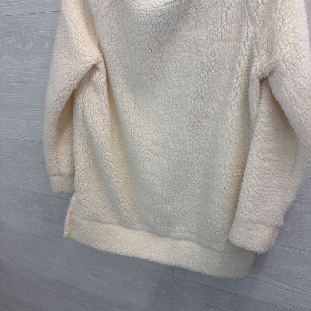 Como Vintage White Soft Sequin Gingerbread Long Sleeve Sweater Top Medium