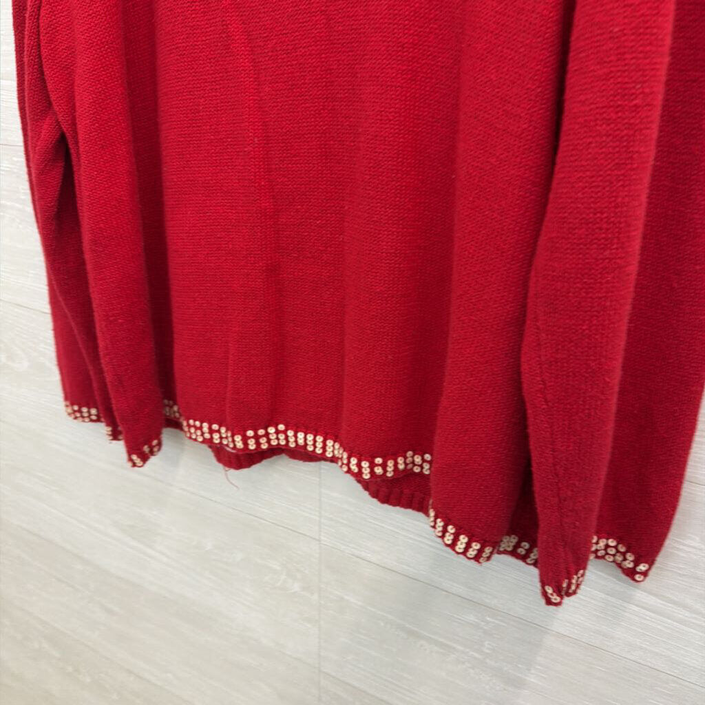 Vintage Designers Originals Red/ White Snowman Zip Up Sweater 2X