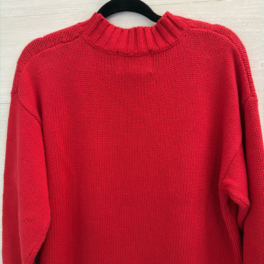 Vintage Tiara International Red/ Green Knit Holiday Tree Sweater Medium