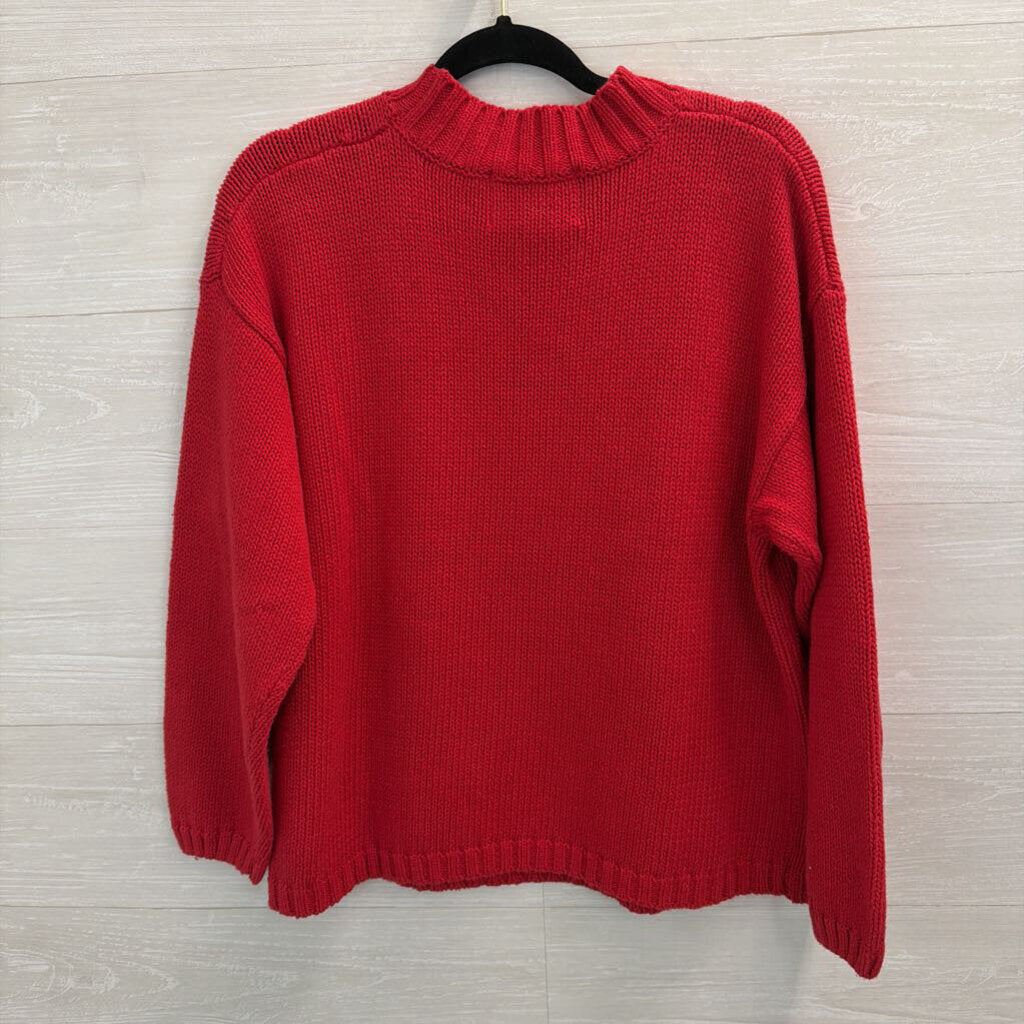 Vintage Tiara International Red/ Green Knit Holiday Tree Sweater Medium