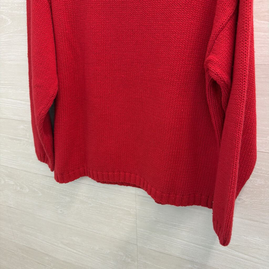 Vintage Tiara International Red/ Green Knit Holiday Tree Sweater Medium