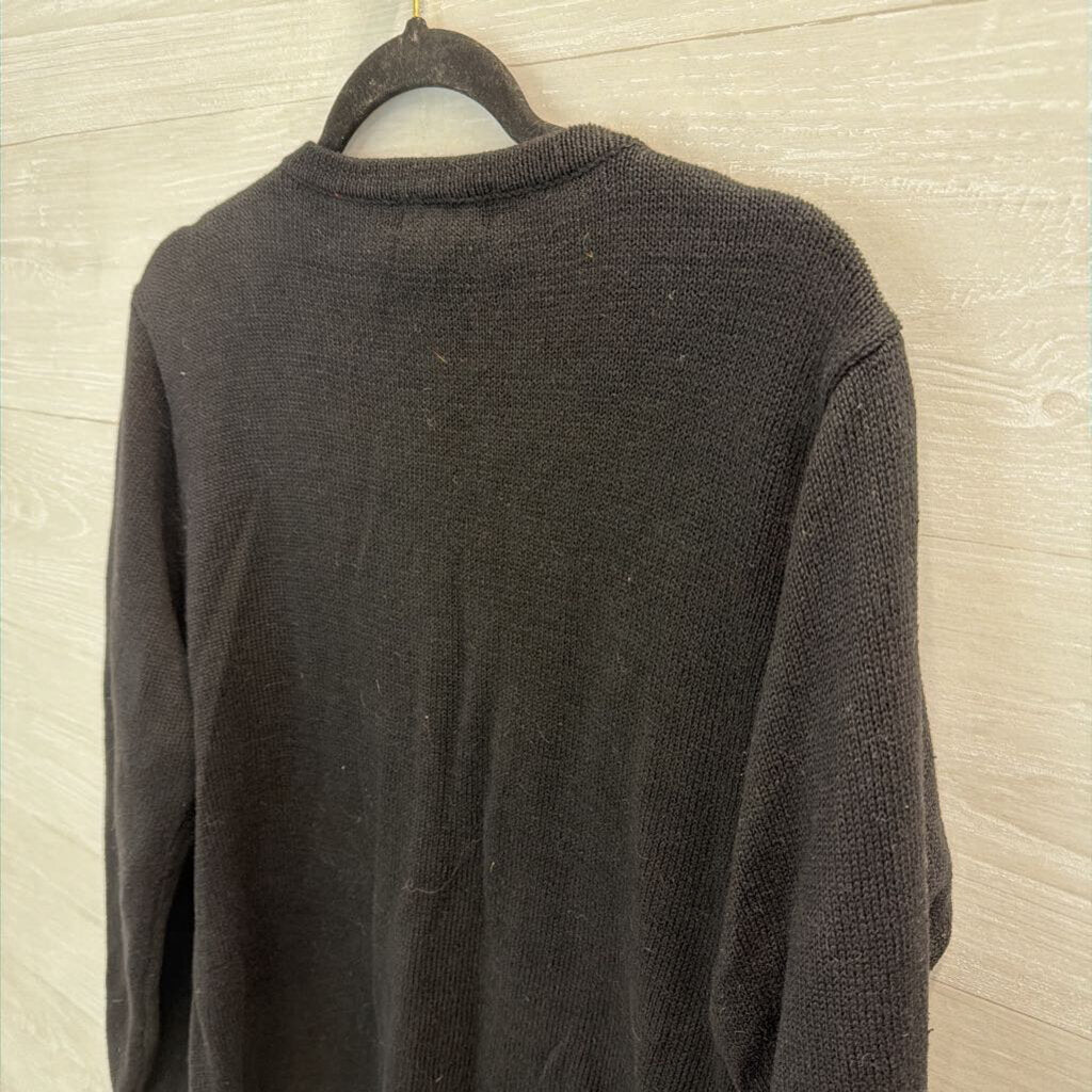 Vintage BP Design Black/ Multi Embroidered Toy Solider Holiday Cardigan Sweater Small