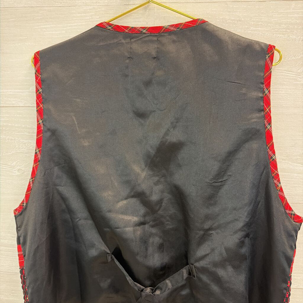 Vintage Paul Harris Black/ Red Holiday Vest Top Extra Large